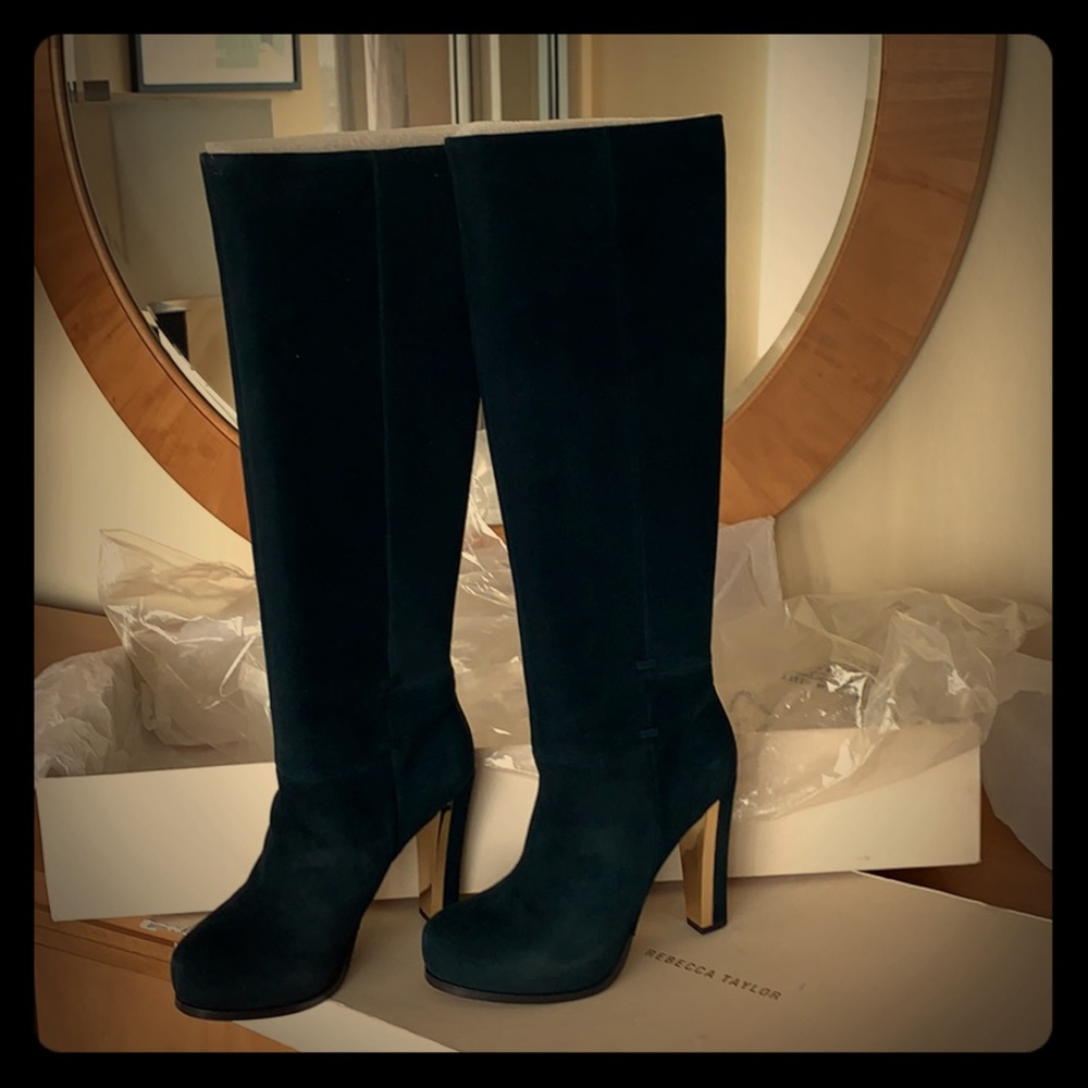 NEVER WORN  REBECCA TAYLOR suede knee high boots